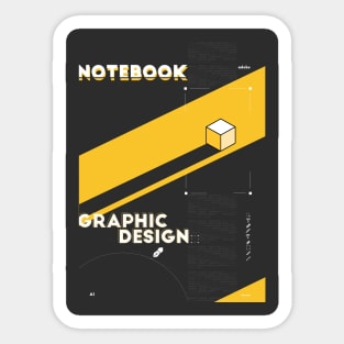 graphic design notebook Sticker